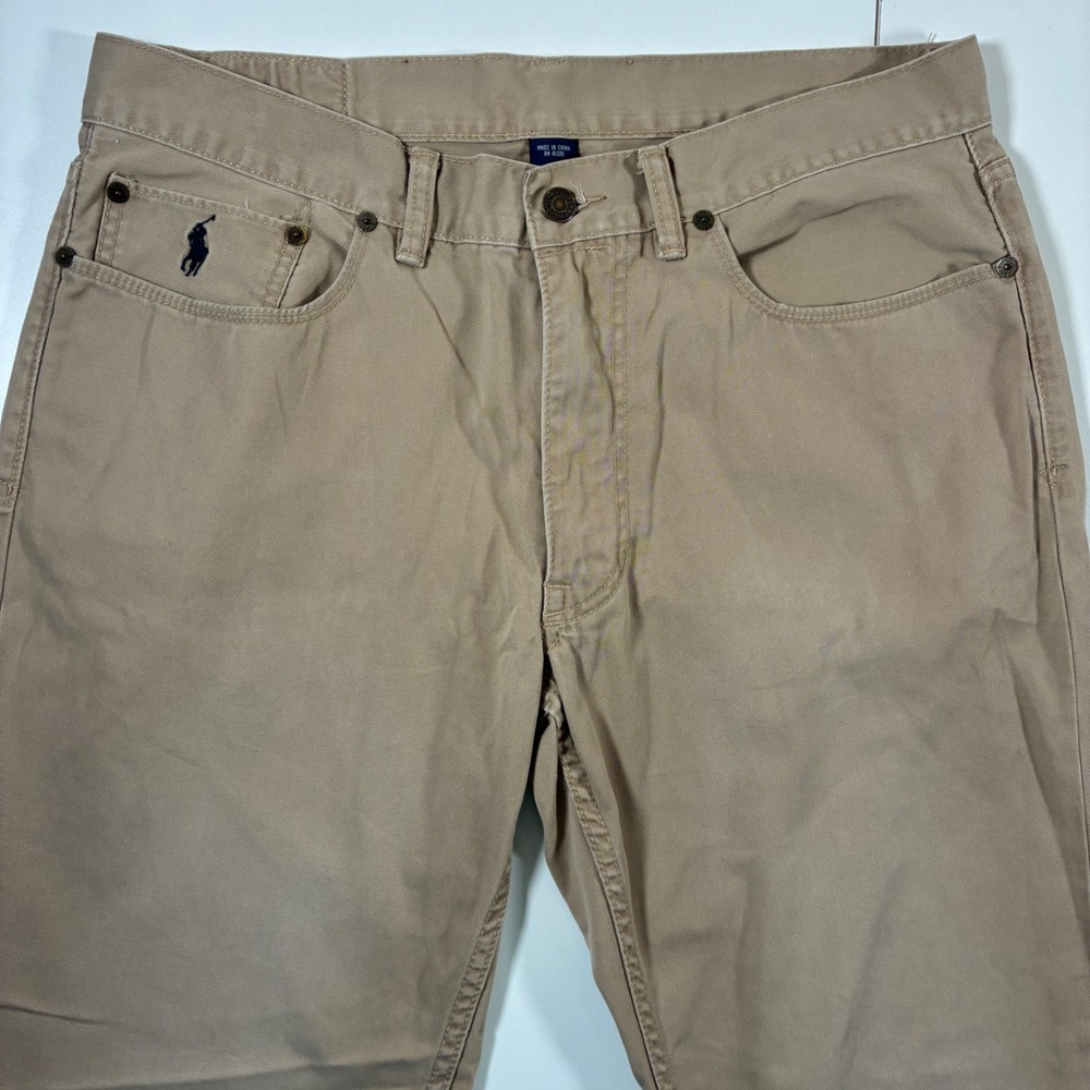 Polo Ralph Lauren 5 Pocket Pants 33x30 Beige Straight Leg Cotton Twill Chino